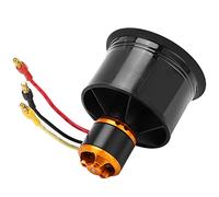 Pilipane Ventola canalizzata QXMotor da 50 mm EDF a 12 Pale con Motore brushless QF2611 da 5000 KV, di Alimentazione per aeroplani RC ad Alta velocità, Lega di Alluminio, Nero, 109 g (CW)