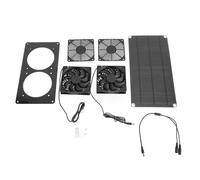 Pilipane Ventola di Scarico ad Alimentazione Solare 10w 18V ABS Pannello Solare a Pioggia Antivento Kit Ventilatore a ventole per Ventilatore per Pet House pollay coop sternhouse