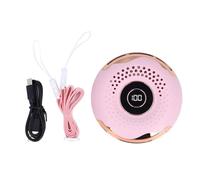 Pilipane Ventola sospesa al collo portatile ciambella con clip in vita in senso per la vita ricaricabile per la ventola personale (Rosa)
