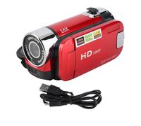 Pilipane Videocamera videocamera con la luce di riempimento dello schermo a colori da 2,4 pollici 16 MP 1080p 16x Digital Zoom Anti Shake Loop Registrazione della videocamera per il record (Rosso)