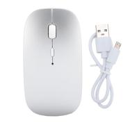 Pilipane Wireless Bluetooth Mouse Bluetooth Silenziosa ricaricabile Portable 3 dpi Design ergonomico per Pro Air Laptop Abs Black (Argento)