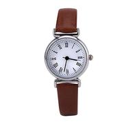 Pilipane Women's Watches,Elegant Small Quartz Wrist Watch with Synthetic Leather Band, Mini Round Dial, Stylish Design (Caffè con piatto bianco)