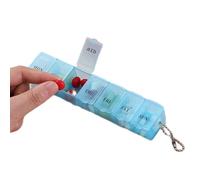 Pill Box 7 Day - 5.91 Inches, Clear Travel Pill Organizer, Dustproof Pills