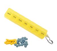 Pill Box 7 Day - 5.91 Inches, Clear Travel Pill Organizer, Dustproof Pills