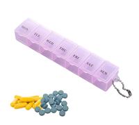 Pill Box 7 Day - 5.91 Inches, Clear Travel Pill Organizer, Dustproof Pills