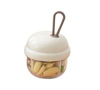 Pill Box For Travel - 4 Compartments Chews Organizer - 6.2 X 6.2 X 9.2 Cm Portable Pill Box - Compact For Women Men Youth Purse Outdoor Hiking Workplace