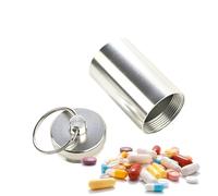Pill Box Keychain - Compact Pill Container, Travel Ṕill Holder