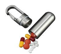 Pill Case - Waterproof Portable Medicine Organizer | Mini Stainless Steel