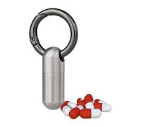 Pill dispenser Piccolo barattolo for pillole da viaggio, contenitore for pillole in titanio, astucci for pillole portatili, scatole for pillole tascabili impermeabili, organizer for medicinali EDC (S