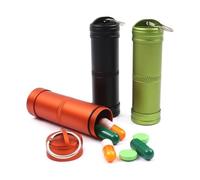 Pill dispenser Portachiavi portapillole, portapillole in lega di alluminio, organizer portatile for compresse di vitamine for medicinali, portapillole pendente in metallo EDC senza BPA (Size : 3 pcs