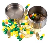 Pill dispenser Portapillole in metallo titanio, portapillole da viaggio portatile, contenitore for pillole impermeabile grande, for campeggio tascabile all'aperto (Size : Medium)