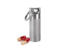 Pill dispenser Portapillole in titanio, portachiavi contenitore segreto for pillole, portapillole quotidiano a prova di umidità, portapillole da viaggio for esterni senza Bpa (Size : L)
