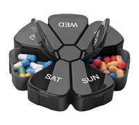 Pill dispenser Portapillole, organizer settimanale for pillole da viaggio, mattina e pomeriggio, portapillole diurno e notturno senza BPA for la casa quotidiana all'aperto (Size : 7 grids)
