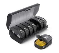 Pill dispenser Portapillole, pianificatore di pillole da viaggio staccabile, contenitore portatile ermetico for pillole, custodia for medicinali quotidiana senza BPA, facile da riempire (Size : 14 Co