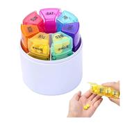 Pill dispenser Portapillole, rimovibile 4 volte al giorno, portapillole for 7 giorni con custodia, portapillole compatto da viaggio, senza BPA (Size : 2PCS)
