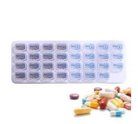 Pill Organizer Case | Portable Travel Medicine Box With Daily Compartments | Mini Compact Pill Storage Container For, Supplements & Medication Reminder For Home Travel Office U