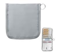 Pill Organizer Case, Travel Supplement Pouch, 13x12x2cm/5.12x4.72x0.79 Inch Folding Zipper Bag, Compact Multi-Slot Storage, Lightweight and Portable for Medicine Lipsticks