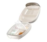 Pill Organizer, Supplement Case Holder, 3.18x2.91 Inches Portable Storage Container, Compact Travel Box for Adults Elderly Senior Gym Use Business Trips and Daily Medication or Supplement Management