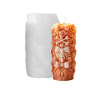 Pillar Candle Mold | 3D Sculpted Bow Bone Heart Gothic Figurine