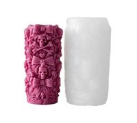 Pillar Candle Mold | 3D Sculpted Bow Bone Heart Gothic Skeleton