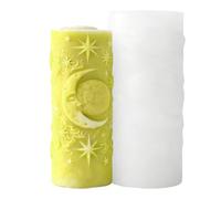 Pillar Candle Mold - Flexible Easy Release Reusable | Star-Moon Pillar Candle Mold for Women, Men, Adults, Beginners, Professionals, Home, Studio, School, DIY, Craft Project Use