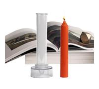 Pillar Candle Mold | PC, Clear, 10/15/20cm Heights | Widened Base For Stable Standing | Perfect For, Prayer, Bell & Church Table Candles