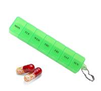 Pillendose 7 Tage, Durchsichtiger Organizer 15×3×2cm,Reisefreundlicher Medikamenten-Organizers | Staubdicht, Tragbar für Tasche, Fischöl, Vitamine, Tabletten, Praktische Aufbewahrung für Zuhause und u