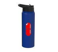 Pillola Rossa Corrispondenza Halloween Gruppo Rosso e Blu Pillola Stainless Steel Insulated Water Bottle