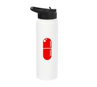 Pillola Rossa Corrispondenza Halloween Gruppo Rosso e Blu Pillola Stainless Steel Insulated Water Bottle