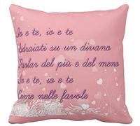 Pillow Cuscino Personalizzato 40X40 Frase Canzone Vasco Rossi Cuore Amore Come nelle Favole - 2 - Idea Regalo