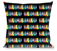 Pillow Decorative Throw Piano Keys Rainbow