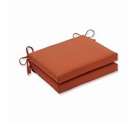 Pillow Perfect Cuscini per sedie da Patio, Imbottitura in Fibra di Peluche, Resistenti alle intemperie e allo sbiadimento, Colore Arancione Bruciato, Angoli Quadrati, 40,6 x 47 cm