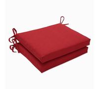 Pillow Perfect Monti Chino - Cuscini per sedie da interni ed esterni, imbottitura in fibra di peluche, resistenti alle intemperie e allo sbiadimento, angoli quadrati, 40,6 x 47 cm, rosso, 2 pezzi