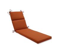 Pillow Perfect Monti Chino Solid Cuscino Chaise Lounge, Sintetico, Arancione, 1 Count (Pack of 1)