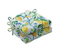 Pillow Perfect Outdoor | Indoor Lemon Tree Yellow Large Chair pad (Set di 2), 17 x 17,5 x 4