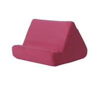 Pillow Tablet Holder with Pocket, Soft Multi-Angle Lap Stand for 4 to 13" Tablets Phones Books, Snow Fleece, Portable Travel Reading Pillow Sofa Bed Floor Car Airplane Desk Use, 28.5x25x18.5cm