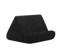 Pillow Tablet Holder with Pocket, Soft Multi-Angle Lap Stand for 4 to 13" Tablets Phones Books, Snow Fleece, Portable Travel Reading Pillow Sofa Bed Floor Car Airplane Desk Use, 28.5x25x18.5cm
