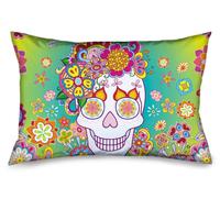 Pillowcase Felicity Calavera Flowers Yellow Green Fade Multi Color Standard