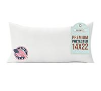 Pillowflex Cuscino in poliestere di alta qualità, 35,6 x 55,9 cm, lavabile in lavatrice, inserto per cuscino lombare, cuscino per schiena, cuscino da viaggio, cuscino per il collo, 1 cuscino