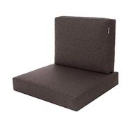 PillowPrim Set di cuscini per poltrona in rattan/vimini, schienale, per esterni, da giardino, in rattan, 60 x 55 x 40 cm, marrone