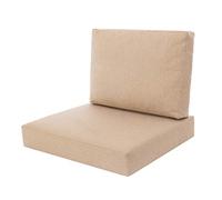PillowPrim Set di cuscini per poltrona in rattan/vimini, schienale, per esterni, da giardino, in rattan, 60 x 55 x 40 cm, colore beige