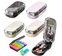 Pills - Portable Precision | Adjustable Pill Divider, Portapillole aggiuntivo a tre scomparti，Portable Medicine Management for Dogs and Elderly Animals, Indoor Sports (2)