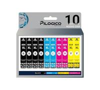 Pilogico 10 Cartucce Compatibili con Epson 604 XL 604XL per Expression Home XP-2200 XP-2205 XP-3200 XP-3205 XP-4200 XP-4205 WORKFORCE 2910DWF 2930DWF 2935DWF 2950DWF (4Nero 2Ciano 2Giallo 2Magenta)