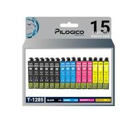 Pilogico 15 Cartucce compatibili con Epson T1281 T1282 T1283 T1284 C13T12854010 per SX125 SX130 SX230 SX235W SX445W SX440W SX438W SX435W S22 SX430W SX425W SX425 SX420W BX305F BX305FW BX305FW PLUS