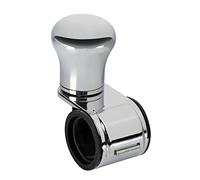 POMELLO VOLANTE IN ALLUMINIO CROMATO PER AUTO MANIGLIA MANOPOLA CAMION UNIVERSAL
