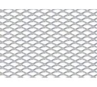 Griglia sportiva rete 100x33 maglia rombo 2x4mm Alluminio satinato