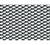 Griglia sportiva rete 120x20 maglia rombo 2x4mm Alluminio nero