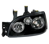 L23 Coppia Fanali Anteriori Angel-Eyes per Renault Clio (3/96-3/98) - Nero
