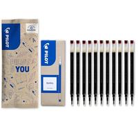 PILOT - 10+1 OMAGGIO Ricariche BLS-G2-7 - Rosso - Punta Media (0,7mm) | Compatibili con Roller Gel PILOT G2, G2 Plus, B2P Gel - Inchiostro Intenso - Rosso - Punta Media (0,7mm)