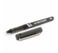 Pilot 100101201 penna roller Nero 12 pz (Pilot V5 Hi-Tecpoint Liquid Ink Rollerball Pen 0.5mm Tip 0.3mm Line Black [Pack 12] -